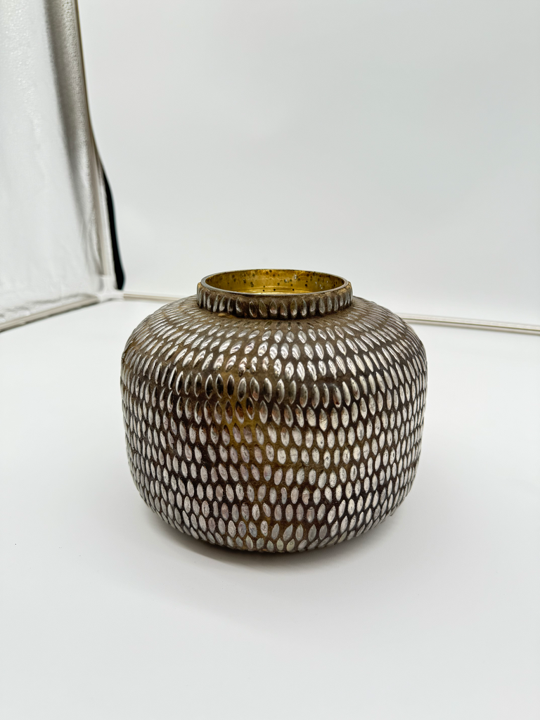 Dekocandle Geoxideerde Vaas – Rice Mosaic Design