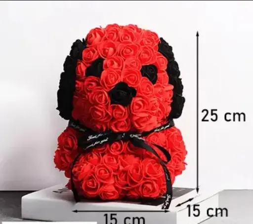 Charming Foam Floral Dog Snoop - Rood, Wit & Roos