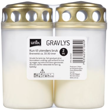 Set Noveenkaarsen van 2 Gravlys - Unik