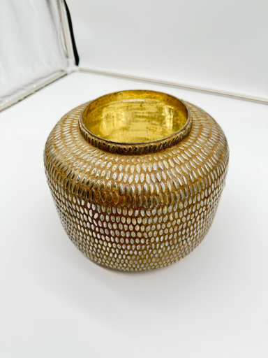 Dekocandle Geoxideerde Grote Vaas – Rice Mosaic Design