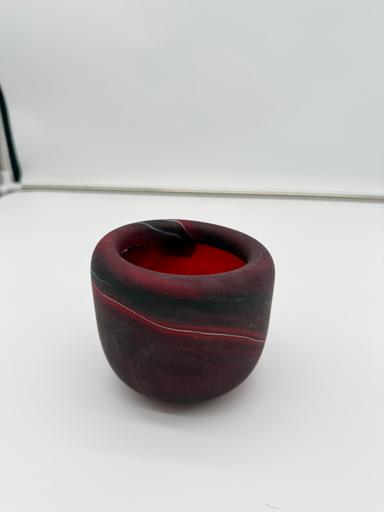 Dekocandle Mondgeblazen Melkglas Vaas – Mat Donkerrood