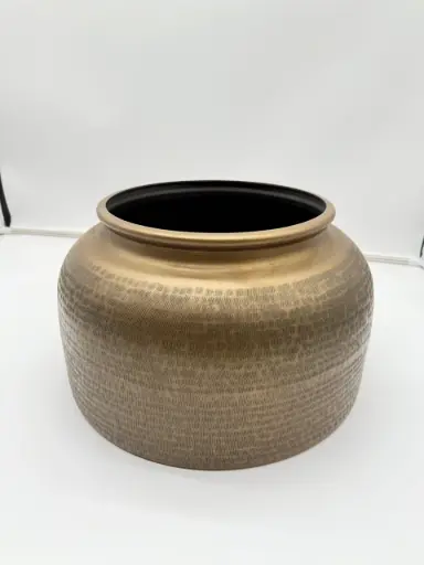 Dekocandle Rattan Texture Planter – Grote Aluminium Bloempot